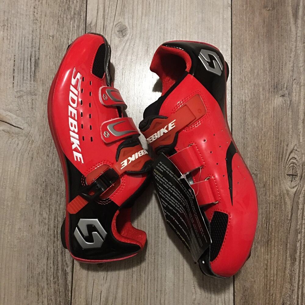 Sidebike Cycling Shoes Bicycle SG -001 200707  Size 11 (44) Red &  Black